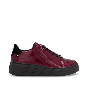 Rieker Platform Laced Shoe - Cherry Patent